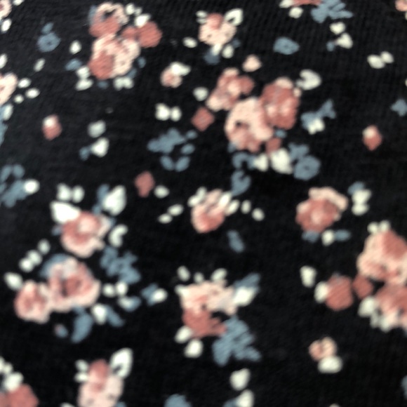 Navy Blue Floral Shorts - Picture 2 of 6